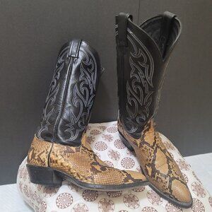Women's Python Leather Cowboy boots size 8